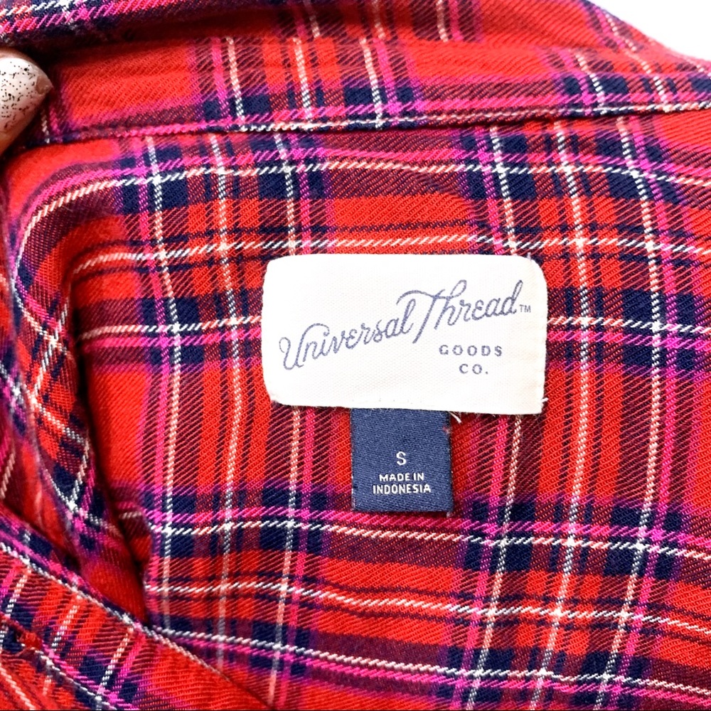 Universal Threads Red Plaid Pullover Top - image 4